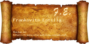 Frankovits Estilla névjegykártya